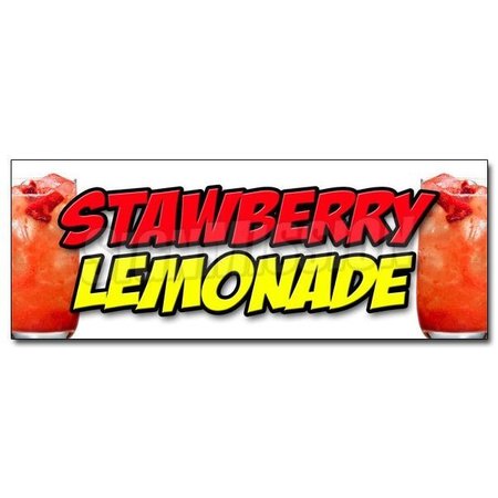 SIGNMISSION STRAWBERRY LEMONADE DECAL sticker ice cold refreshing homemade drink cool, D-12 Strawberry Lemonade D-12 Strawberry Lemonade